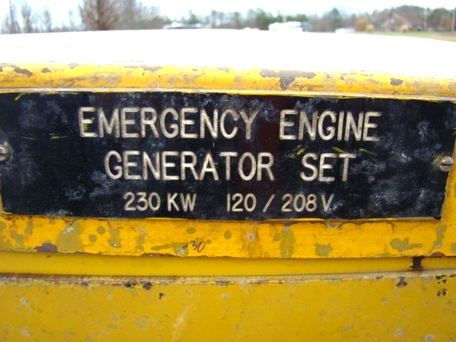 CATERPILLAR STAND BY DIESEL GENERATOR 230 KW FOR SALE  Generators 