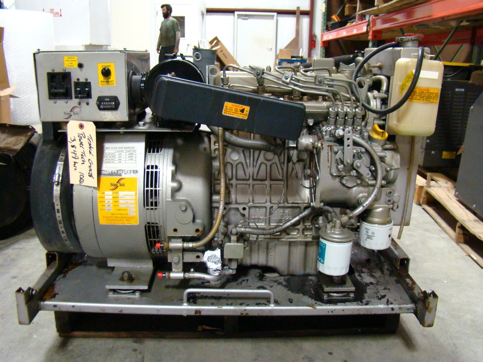 USED POWER TECH 10 KW DIESEL GENERATOR FOR SALE MODEL PTS MH 10FTRR  Generators 
