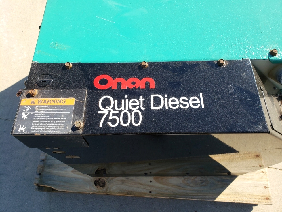 USED RV ONAN QUIET DIESEL 7500 GENERATOR MOTORHOME PARTS FOR SALE Generators 