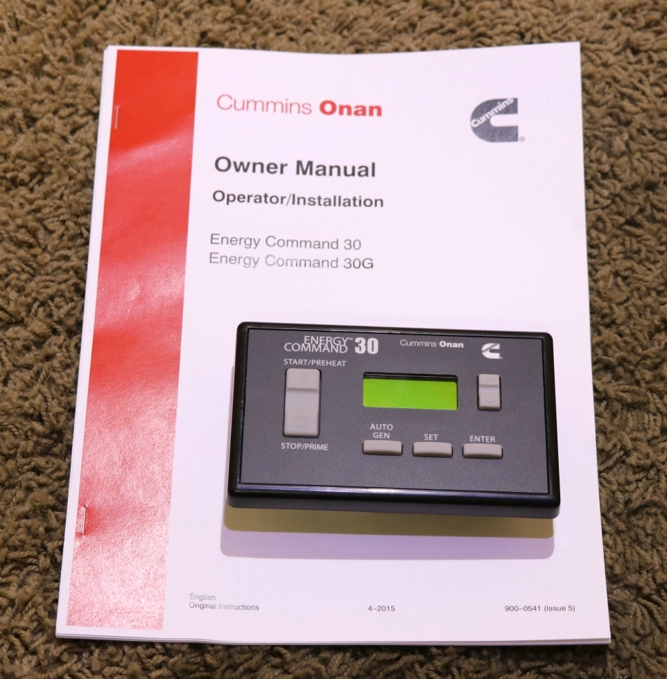Generators CUMMINS ONAN ENERGY COMMAND 30 AUTOSTART RV PARTS FOR SALE