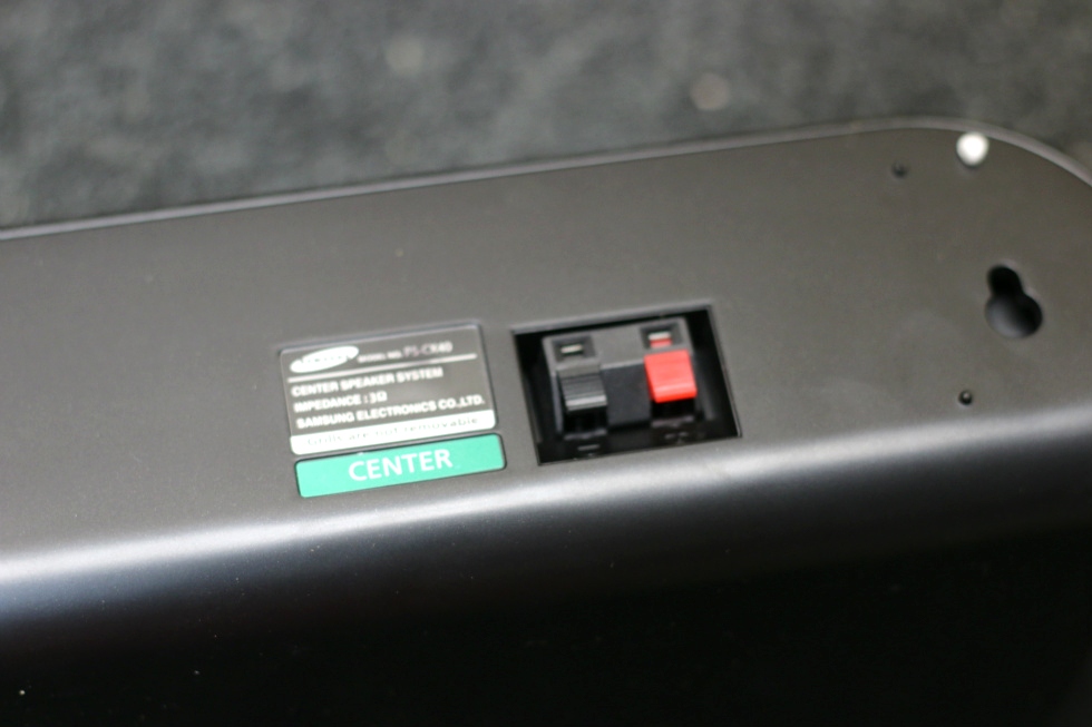 USED SAMSUNG 5 PC. BLACK SURROUND SOUND SPEAKER SYSTEM PN: PS-CX40 & PS-FX40 (x4) RV Electronics 