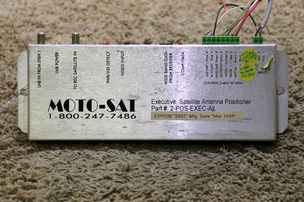 USED RV MOTO-SAT EXECUTIVE SATELLITE ANTENNA POSITIONER 2-POS-EXEC-A FOR SALE RV Electronics 