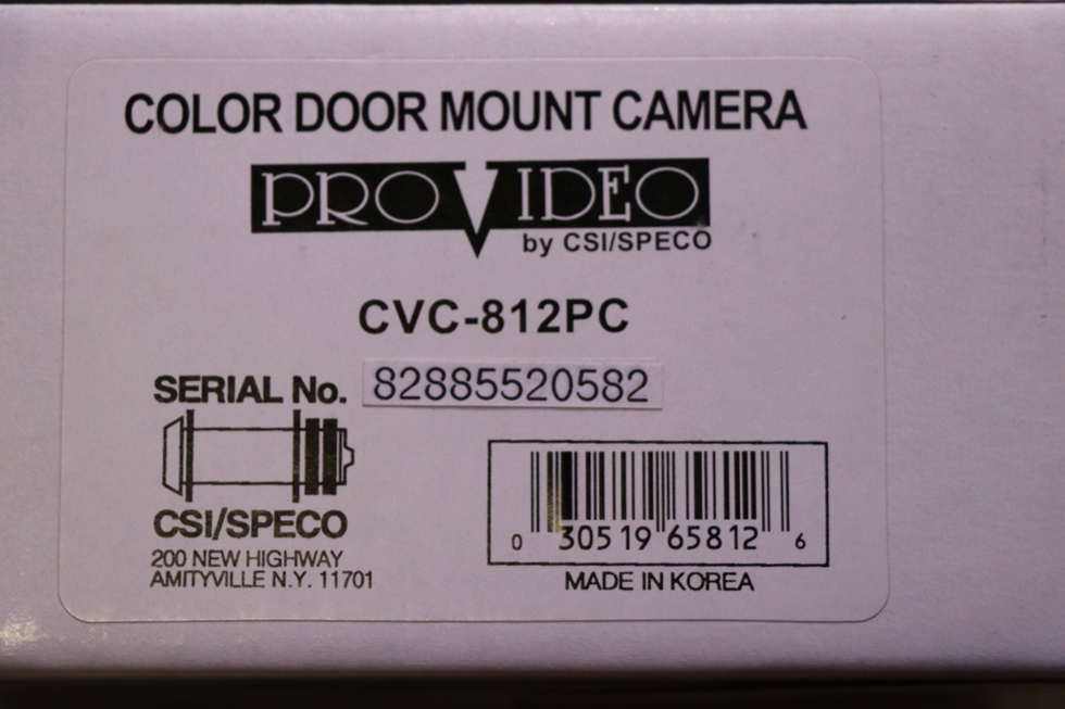 PROVIDEO CVC-812PC RV COLOR DOOR MOUNT CAMERA MOTORHOME ELECTRONICS FOR SALE RV Electronics 