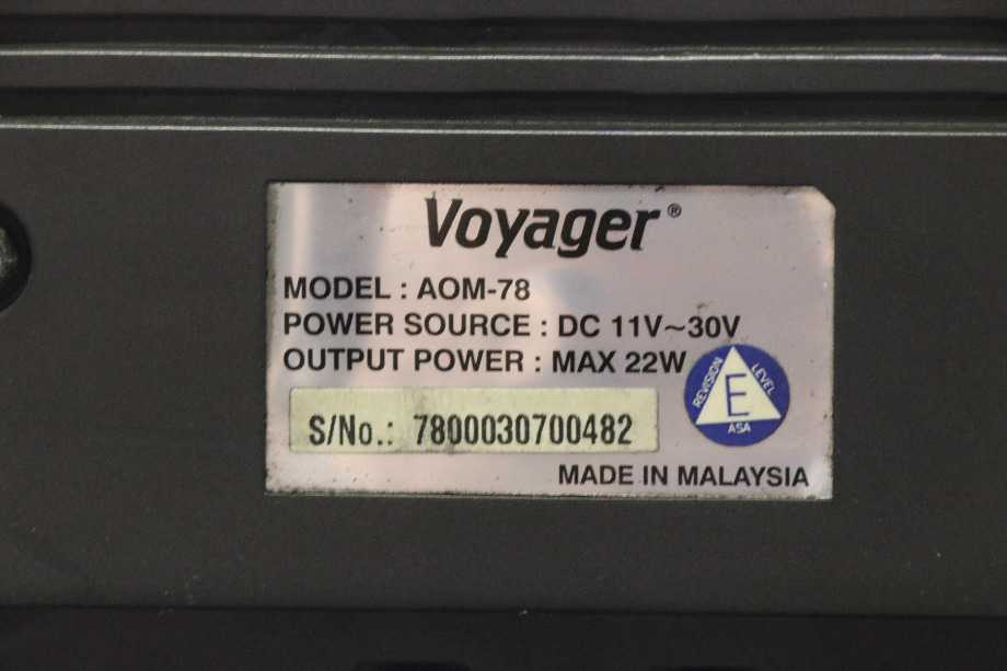 USED MOTORHOME AOM-78 VOYAGER 7 INCH MONTOR FOR SALE RV Electronics 
