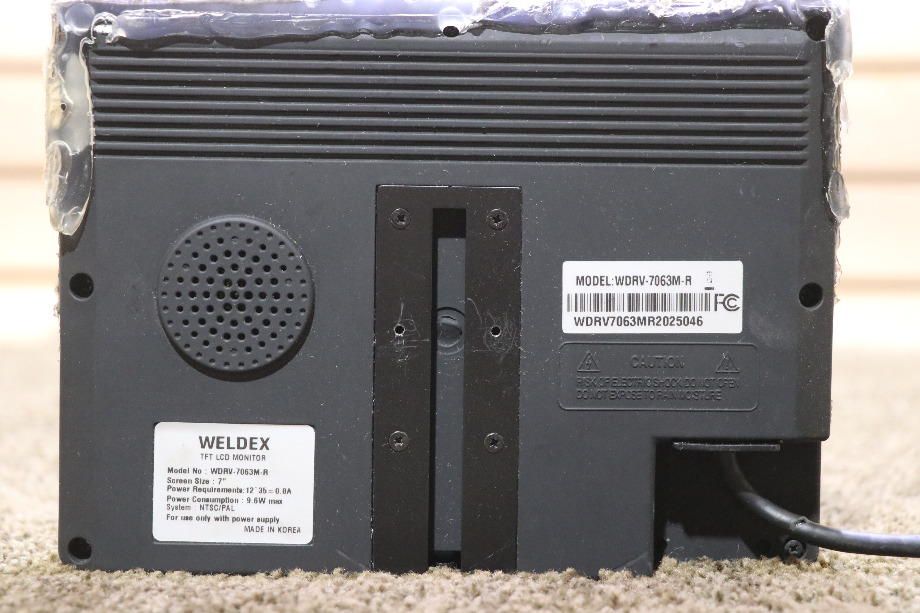 USED WDRV-7063M-R WELDEX TFT LCD MONITOR RV PARTS FOR SALE RV Electronics 