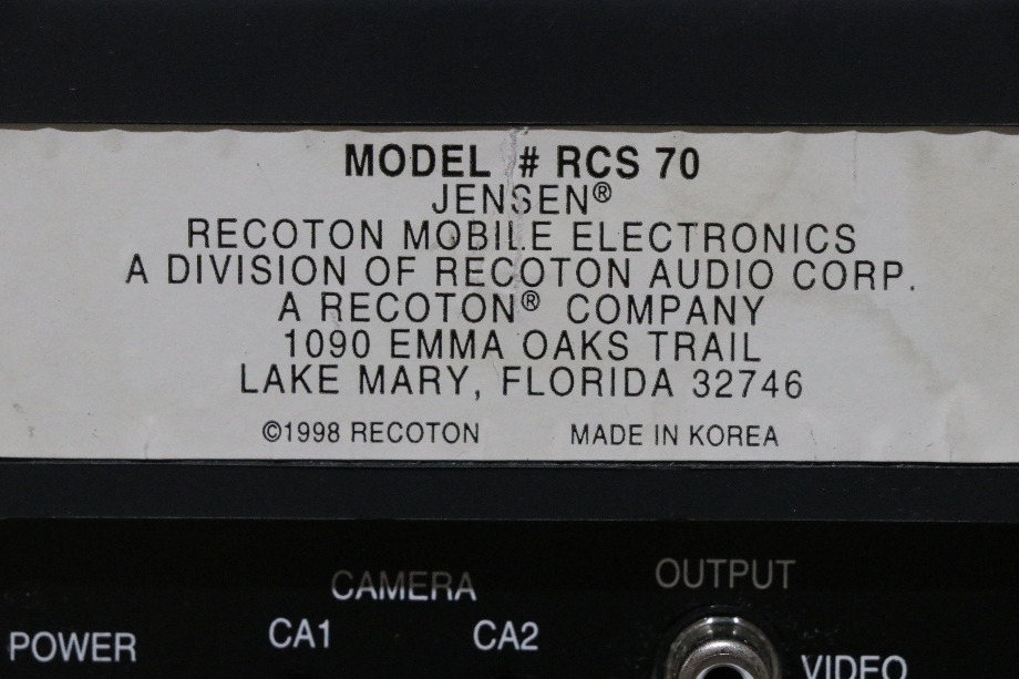 USED MOTORHOME JENSEN RCS 70 MONITOR FOR SALE RV Electronics 