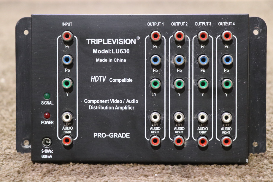 USED RV LU630 TRIPLEVISION COMPONENT VIDEO / AUDIO DISTRIBUTION AMPLIFIER FOR SALE RV Electronics 
