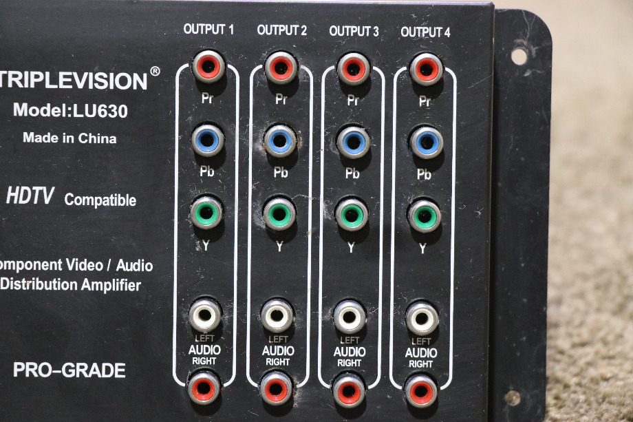 USED RV LU630 TRIPLEVISION COMPONENT VIDEO / AUDIO DISTRIBUTION AMPLIFIER FOR SALE RV Electronics 