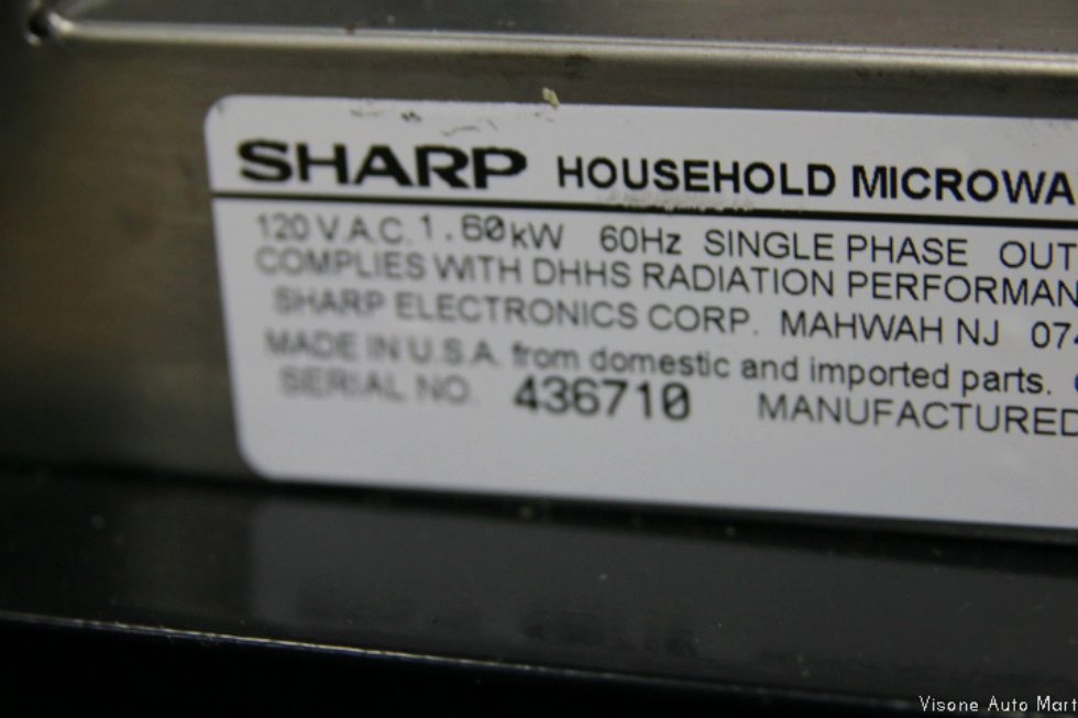 USED RV/MOTORHOME SHARP CAROUSEL CONVECTION MICROWAVE OVEN MODEL: R-1870 SN: 436710 RV Appliances 