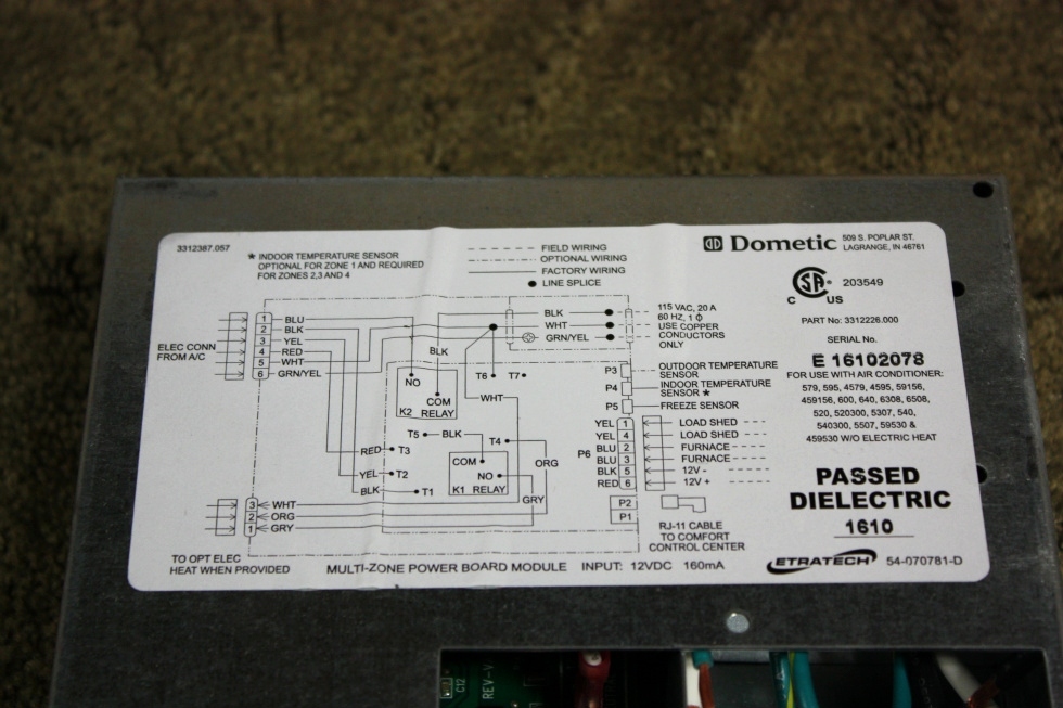 RV DOMETIC CCC II MULTI ZONE KIT 3312020.000 FOR SALE RV Appliances 