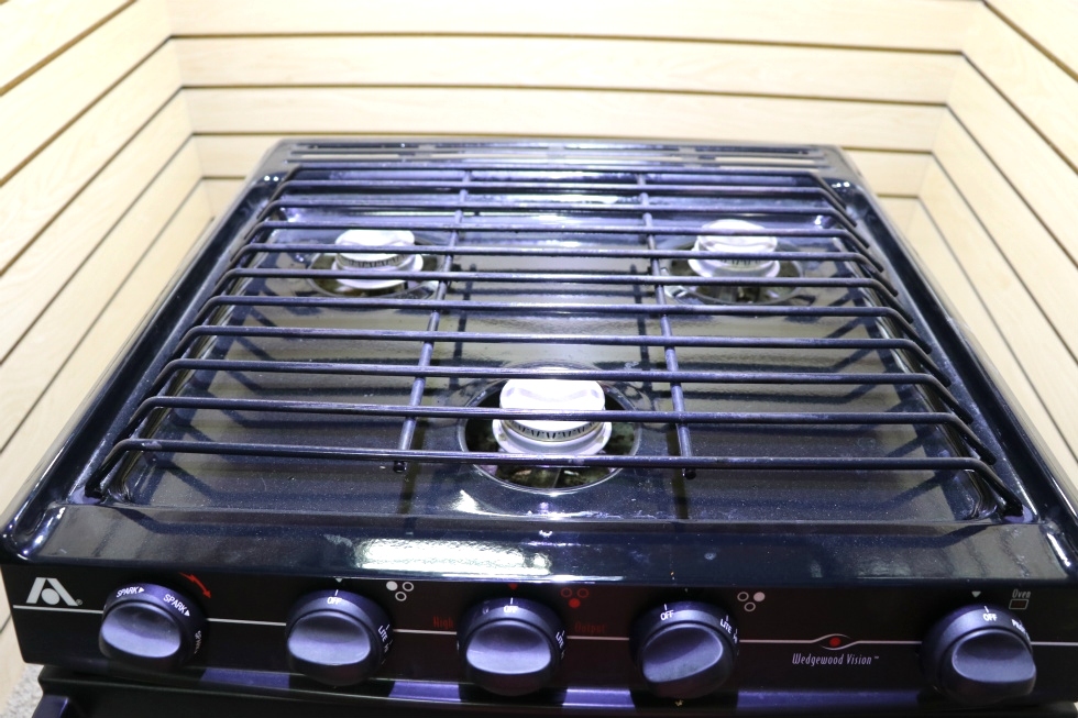 RV Appliances USED BLACK 3 BURNER ATWOOD WEDGEWOOD VISION RV2132BGP RV