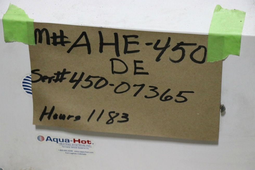 AQUA-HOT 450-DE AHE-450-DE1 USED RV HYDRONIC HEATING SYSTEM FOR SALE RV Appliances 