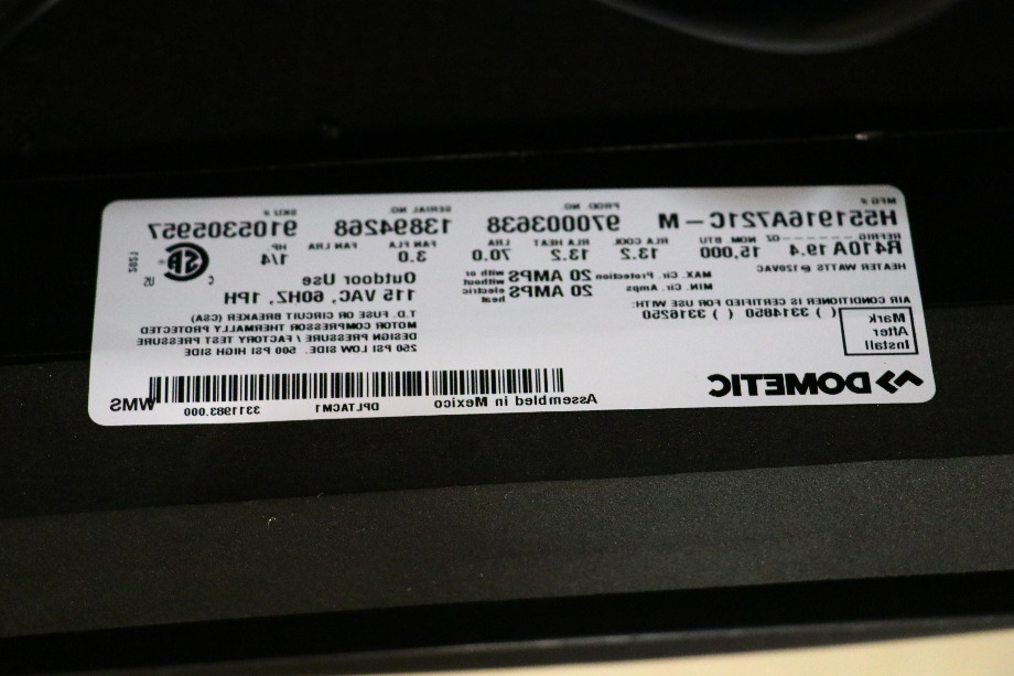 H551916AXX1C0 DOMETIC BLIZZARD NXT 15,000 BTU HEAT PUMP AIR CONDITIONER FOR SALE RV Appliances 