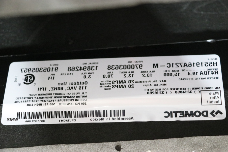 H551916AXX1C0 DOMETIC BLIZZARD NXT MOTORHOME 15,000 BTU HEAT PUMP AIR CONDITIONER SYSTEM FOR SALE RV Appliances 