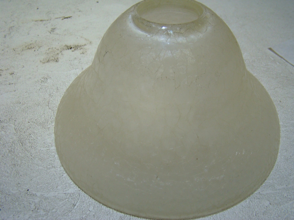 USED RV OR HOME GLASS SHADE CRACKLED  RV Interiors 