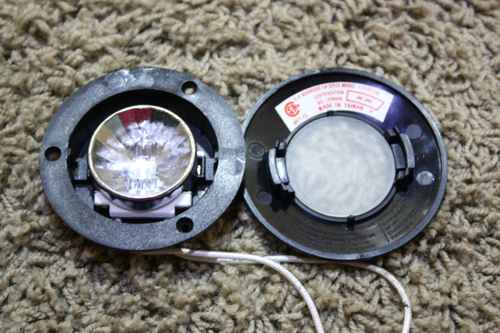 RV Interiors USED BLACK PUCK LIGHT FIXTURES MODEL F339110B MOTORHOME