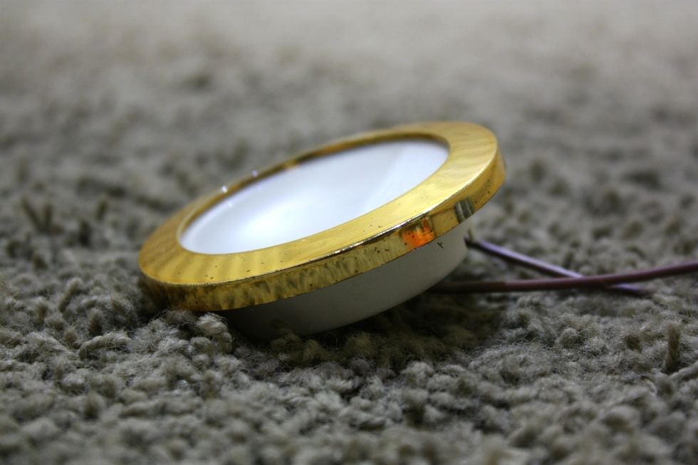 RV Interiors USED RV GOLD PUCK LIGHT FIXTURE FOR SALE Interior Lights