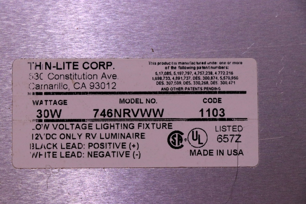 USED RV MODEL: 746NRVWW THIN-LITE CEILING LIGHT FIXTURE FOR SALE RV Interiors 