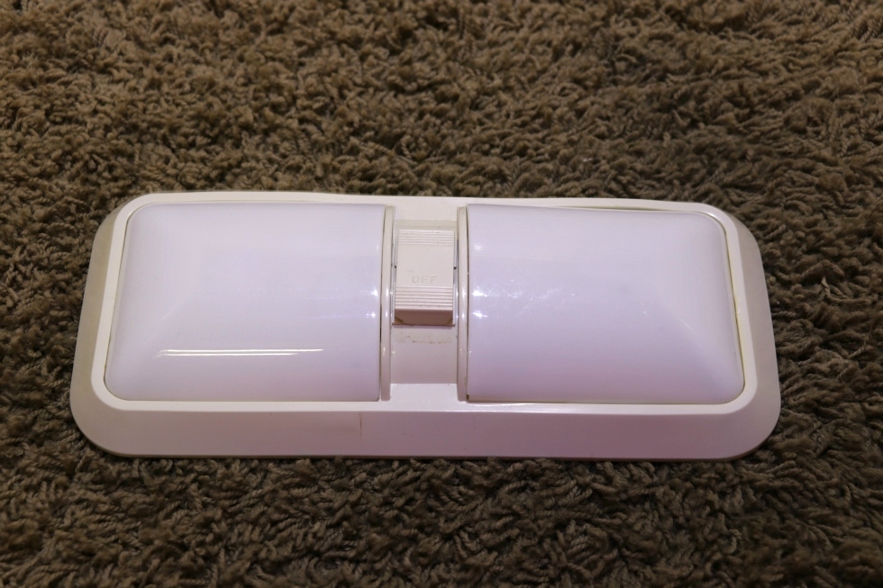 RV Interiors USED RV DOUBLE LIGHT CEILING LIGHT FIXTURE WITH ON/OFF