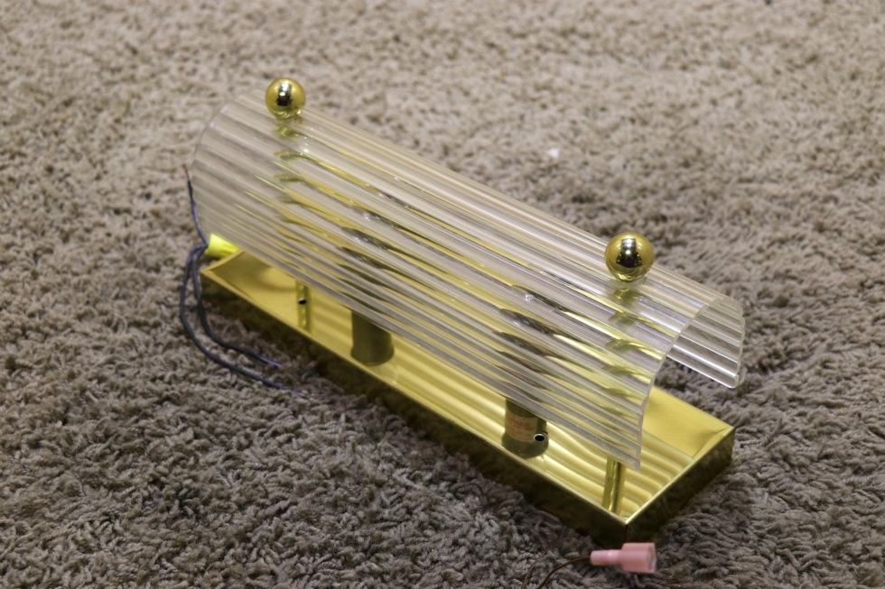 USED 2 BULB RECTANGLE VANITY LIGHT BAR WITH CLEAR COVER RV PARTS FOR SALE RV Interiors 