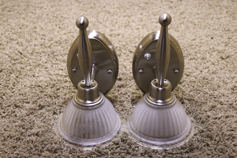 USED SET OF 2 RV SCONCE WALL LIGHT FIXTURES FOR SALE RV Interiors 