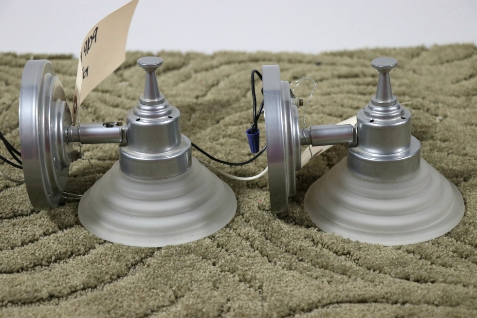 USED SET OF 2 ADJUSTABLE SCONCE WALL LIGHT FIXTURES RV PARTS FOR SALE RV Interiors 