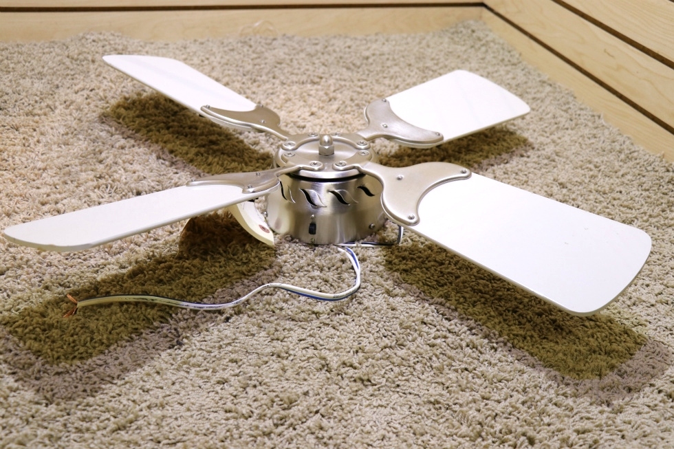 USED RV CREAM AND NICKLE CEILING FAN FOR SALE RV Interiors 