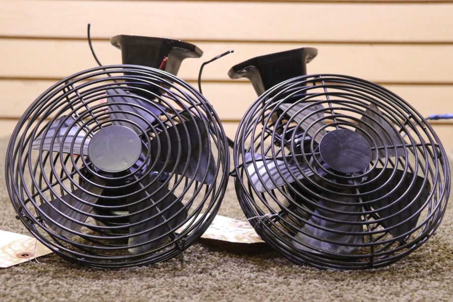 USED RV SET OF 2 BLACK DASH FANS FOR SALE RV Interiors 