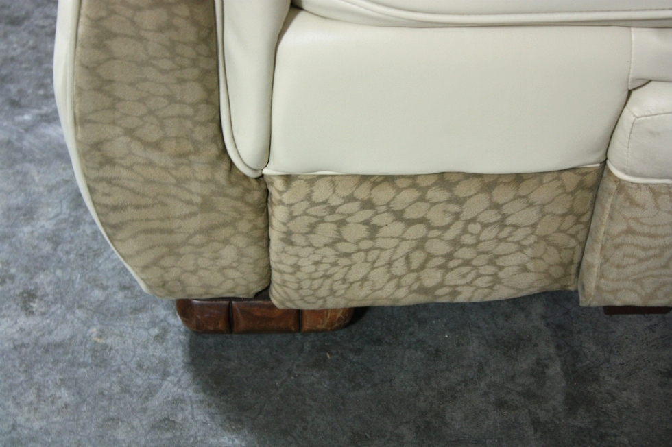 USED LEATHER/SUEDE FLEXSTEEL LOVESEAT WITH FOOT REST FOR SALE RV Furniture 