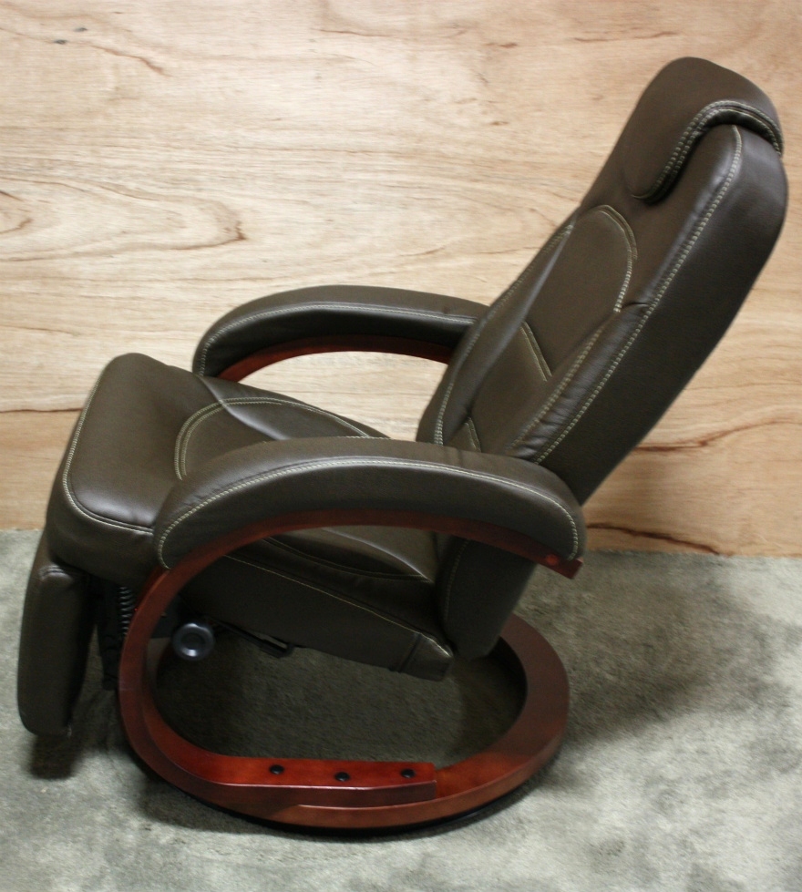 RV Furniture BROOKWOOD CHESTNUT LEATHER VINYL EURO CHAIR THOMAS PAYNE