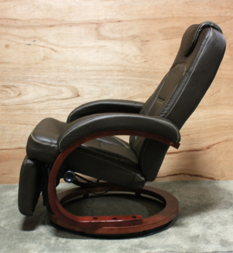 RV Furniture BROOKWOOD CHESTNUT LEATHER VINYL EURO CHAIR THOMAS PAYNE