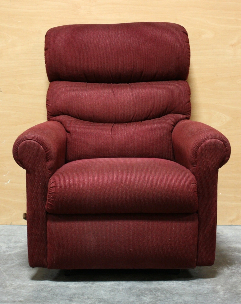 USED MOTORHOME RED CLOTH RECLINER FOR SALE RV Furniture 