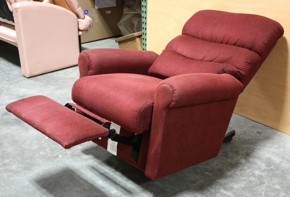 RV Furniture USED MOTORHOME RED CLOTH RECLINER FOR SALE RV Swivel Recliners Rockers WHERE TO