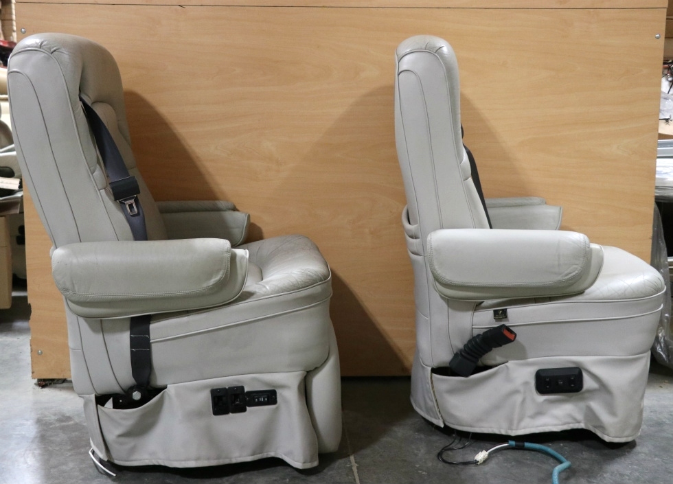 RV Furniture USED SET OF 2 GRAY HITECH KUSTOM FIT MOTORHOME CAPTAIN