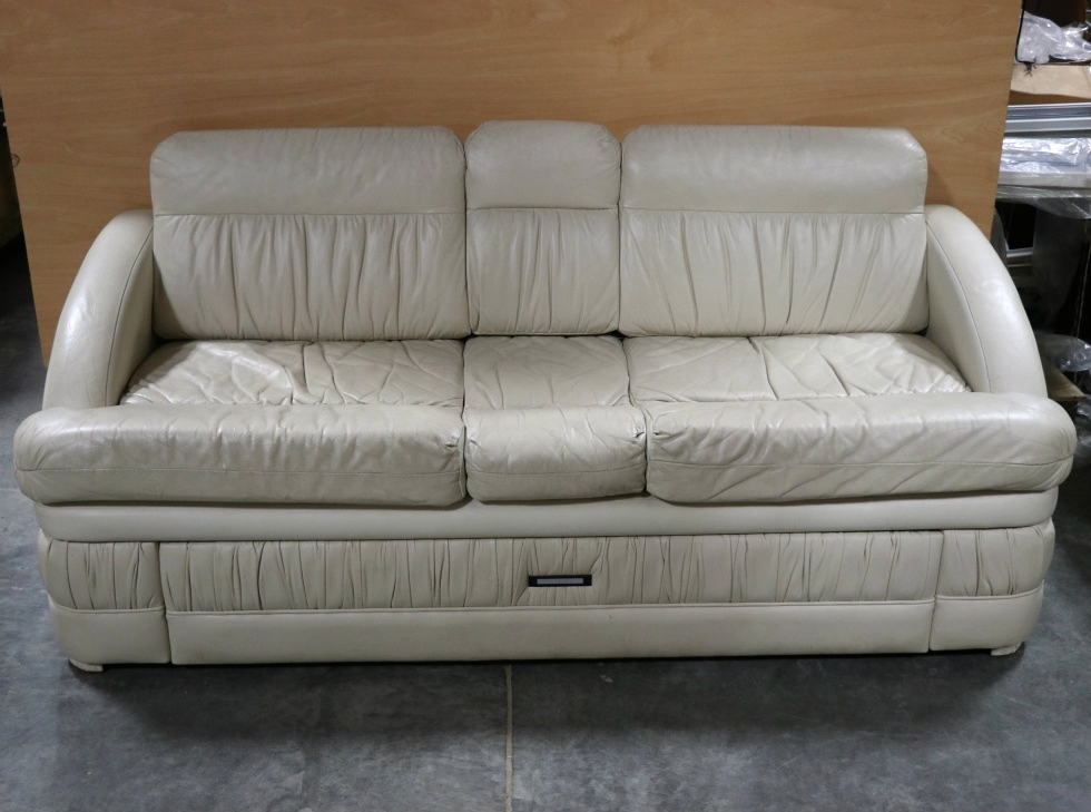 RV Furniture USED MOTORHOME LEATHER COUCH WITH STORAGE DRAWER FOR SALE