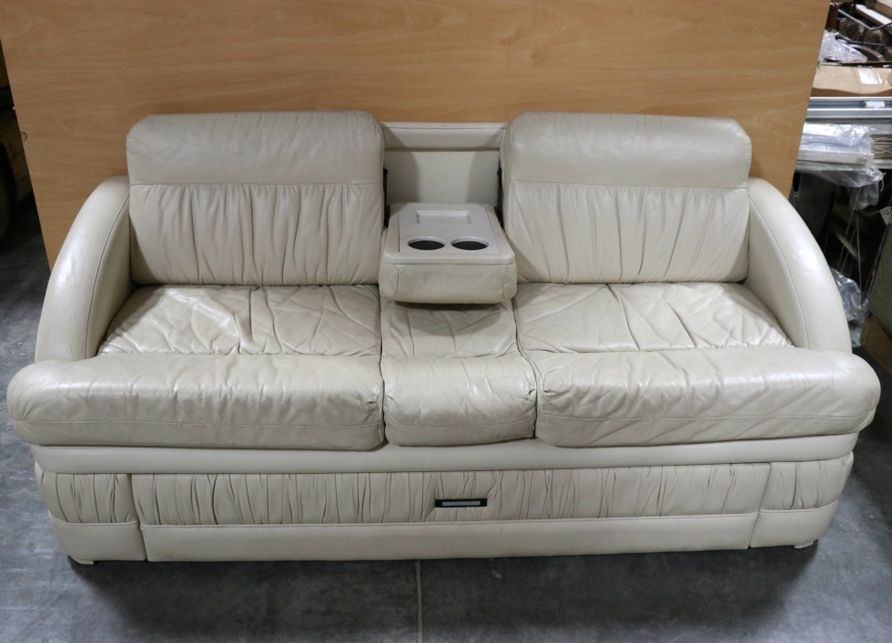 RV Furniture USED MOTORHOME LEATHER COUCH WITH STORAGE DRAWER FOR SALE