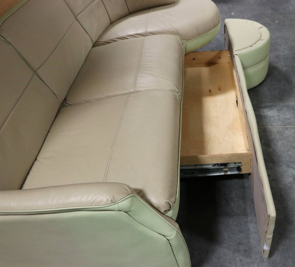RV Furniture USED TWOTONE MOTORHOME JLOUNGE SOFA WITH STORAGE DRAWER RV PARTS FOR SALE RV J