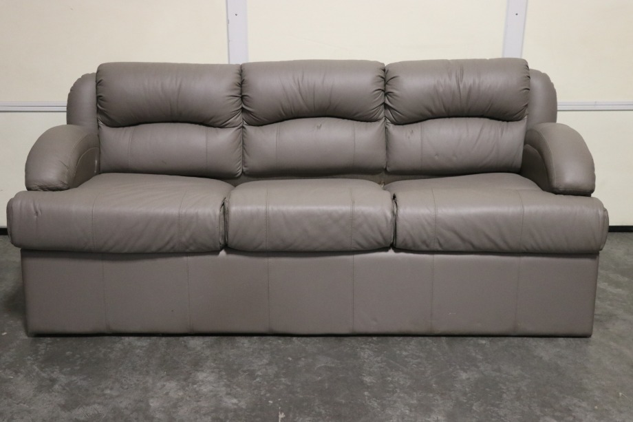 USED RV/MOTORHOME GREY PULL OUT SLEEPER SOFA WITH 2 FOOTREST FOR SALE RV Furniture 