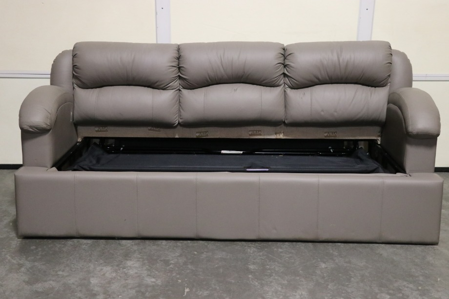 USED RV/MOTORHOME GREY PULL OUT SLEEPER SOFA WITH 2 FOOTREST FOR SALE RV Furniture 