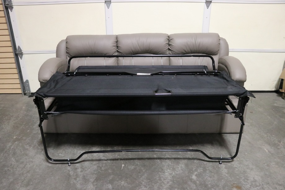 USED RV/MOTORHOME GREY PULL OUT SLEEPER SOFA WITH 2 FOOTREST FOR SALE RV Furniture 