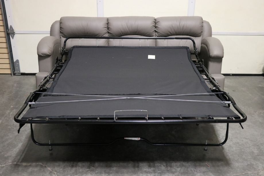 USED RV/MOTORHOME GREY PULL OUT SLEEPER SOFA WITH 2 FOOTREST FOR SALE RV Furniture 