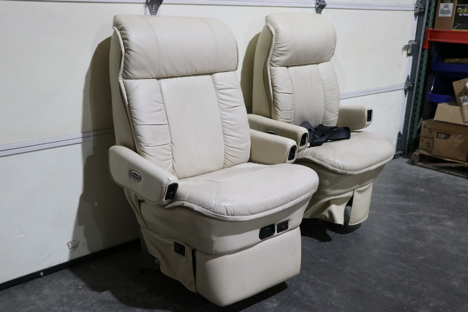 USED MOTORHOME FLEXSTEEL CAPTAIN CHAIR SET FOR SALE RV Furniture 