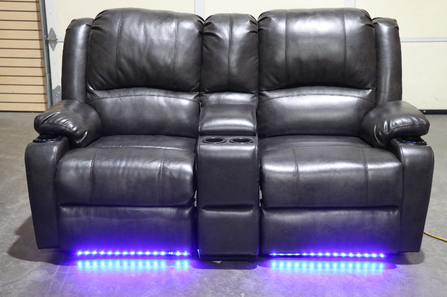 USED MOTORHOME THOMAS PAYNE ELECTRIC THEATER STYLE SOFA FOR SALE RV Furniture 